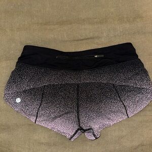 lululemon athletica Black to Light Pink Ombre Athletic Shorts